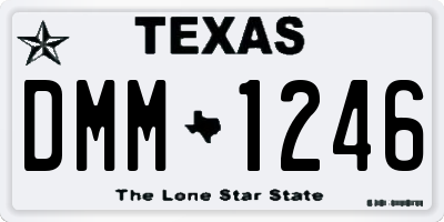 TX license plate DMM1246