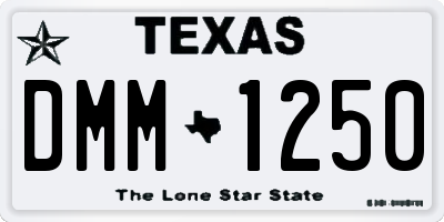 TX license plate DMM1250