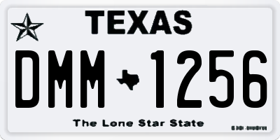 TX license plate DMM1256