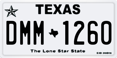 TX license plate DMM1260