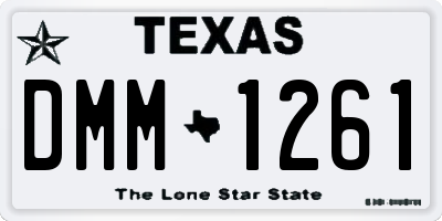 TX license plate DMM1261