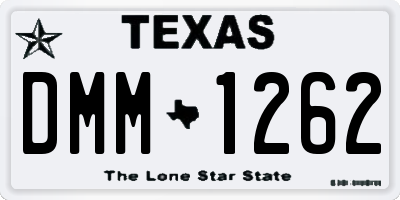 TX license plate DMM1262