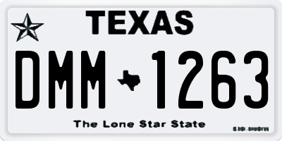 TX license plate DMM1263