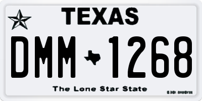 TX license plate DMM1268