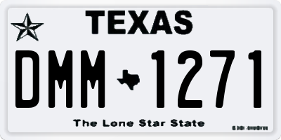 TX license plate DMM1271