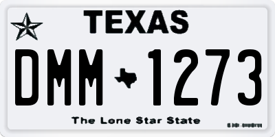 TX license plate DMM1273
