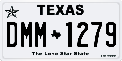 TX license plate DMM1279
