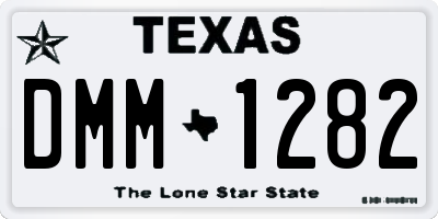 TX license plate DMM1282