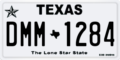 TX license plate DMM1284