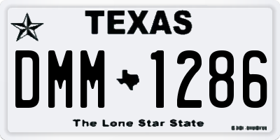 TX license plate DMM1286