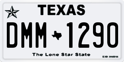 TX license plate DMM1290