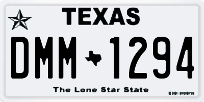 TX license plate DMM1294