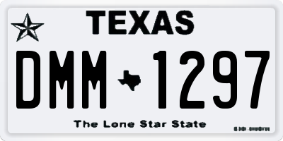 TX license plate DMM1297