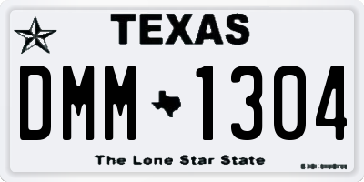 TX license plate DMM1304