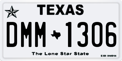 TX license plate DMM1306