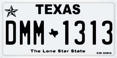 TX license plate DMM1313