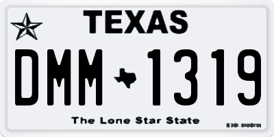 TX license plate DMM1319