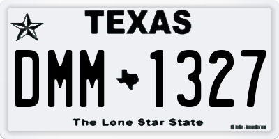 TX license plate DMM1327