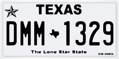 TX license plate DMM1329