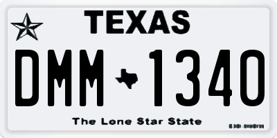 TX license plate DMM1340