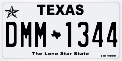 TX license plate DMM1344