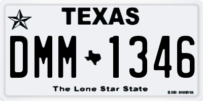 TX license plate DMM1346