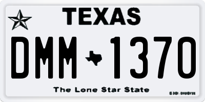 TX license plate DMM1370