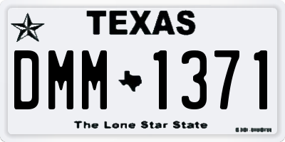 TX license plate DMM1371