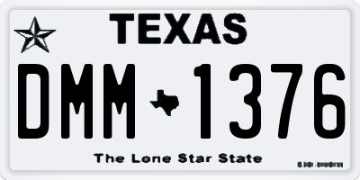 TX license plate DMM1376