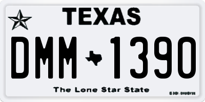 TX license plate DMM1390