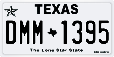 TX license plate DMM1395