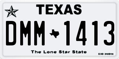 TX license plate DMM1413