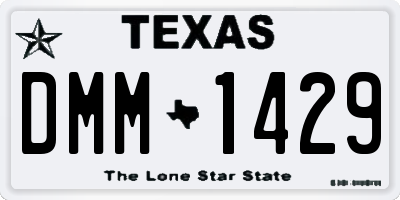 TX license plate DMM1429