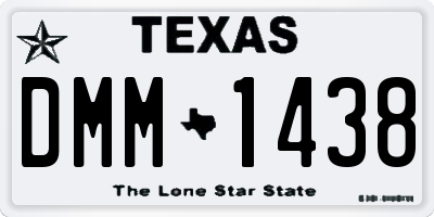 TX license plate DMM1438