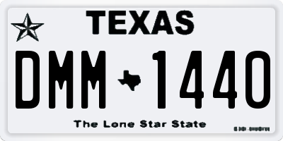 TX license plate DMM1440