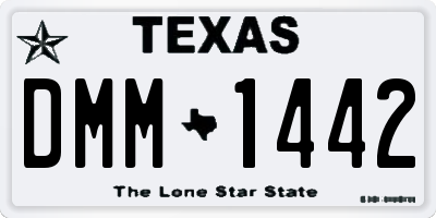 TX license plate DMM1442