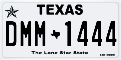 TX license plate DMM1444