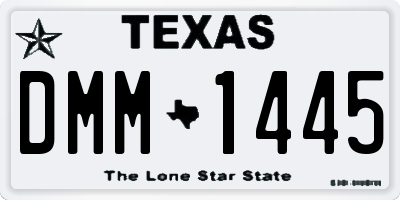 TX license plate DMM1445