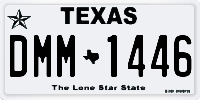 TX license plate DMM1446