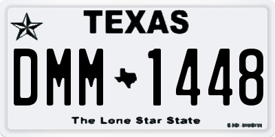 TX license plate DMM1448