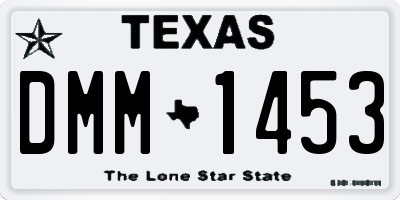 TX license plate DMM1453