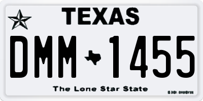 TX license plate DMM1455