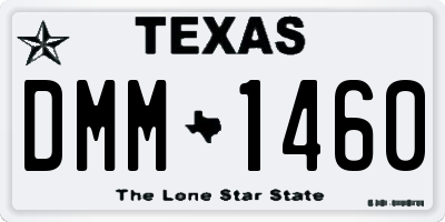 TX license plate DMM1460