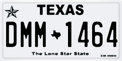 TX license plate DMM1464