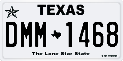 TX license plate DMM1468