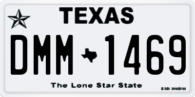 TX license plate DMM1469