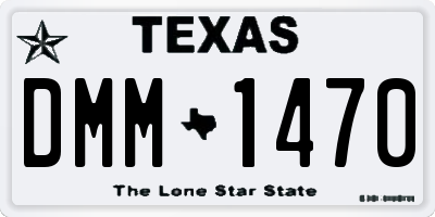 TX license plate DMM1470