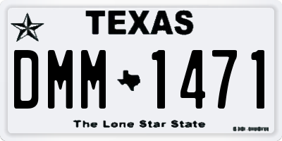 TX license plate DMM1471