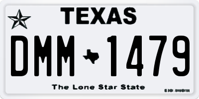 TX license plate DMM1479