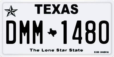 TX license plate DMM1480